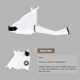 Eterpace Washer Fluid Reservoir Tank with Sensor Hole&Cap, Compatible with Toyota Tacoma 1998 1999 2000 2001 2002 2003 2004, Windshield Wiper Reservoir, Washer Jar Replace# 8531504060, TO1288184