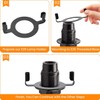 WADY 4PCS Black Metal Lamp Harp Holder Adapters (1.65") -