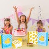 FYSUIMU 24Pcs Yellow Duck Paper Bags with Handles Cute Rubber
