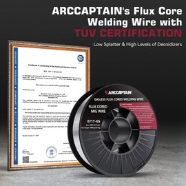 ARCCAPTAIN Flux Core Welding Wire .030, E71T-GS 030" Flux Core Welding Wire Gasless Low Splatter 10Lbs Mig Welding Wire Mild Carbon Steel Compatible With Lincoln Miller Forney Harbor Welder 4.5KG