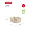 Curver Juliet 100% Recycled Plastic Rectangular Jute Basket, 5 Litre,