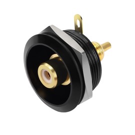 QIANRENON Gold Plated RCA Embedded Threaded Fixed Adapter RCA Female to Solder Terminal Panel Mount Connector RCA Component video solder socket, for TV Subwoofer Speaker Amplifier Phono S/PDIF, White