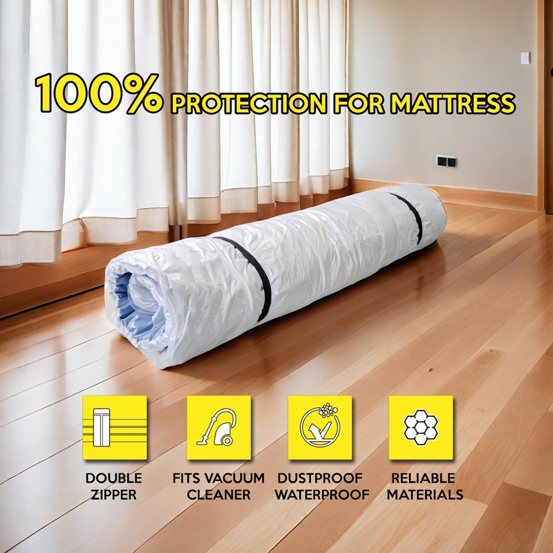 WORKKOOL Vacuum Mattress Bag for moving, Vacuum Sealed Bags for