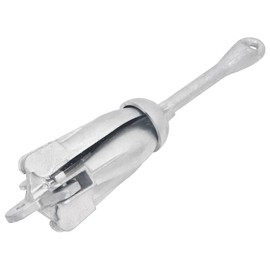 vidaXL Folding Boat Anchor - Portable, Compact, Robust Grapnel Design, Made of Durable Malleable Iron - Suitables for Sailboats, Fishing Boats, Kayaks - Silver - 8.8 lb