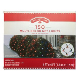 Holiday Time Holiday Multi-Color Net Lights - 6ft x 4ft - 150 Lights