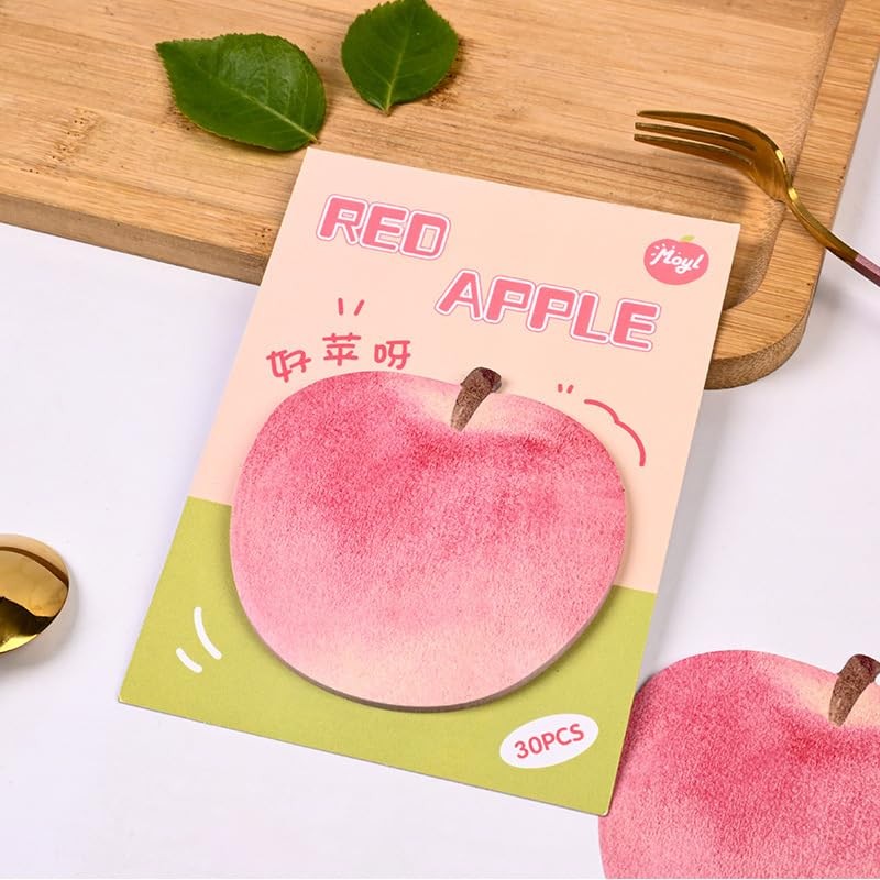 TOTUUYO 8 Style Fruit Shaped Cute Sticky Notes Watercolor Vegetable