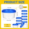 ISUSSER 12 Pack Freezer Containers with Screw On Lids, 8
