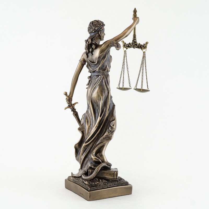 Top Collection Bronze Finish Lady Justice 12.5 Inch Statue Sculpture