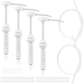 Pack of 4 Dosing Pump Dosing Pump Compatible with Best Body Nutrition Reusable Pump Dispenser Syrup Pump Dispenser for Glasses Pump Dispenser with Extended Hose Cap