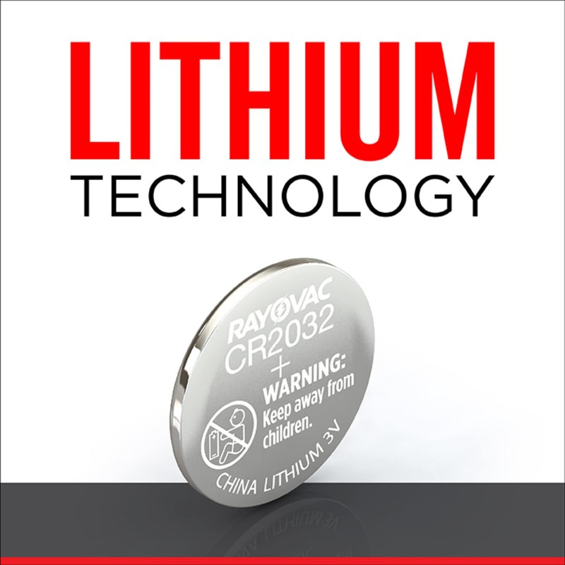 Rayovac CR2032 3V Batteries, 3 Volt Battery Lithium Coin, 2