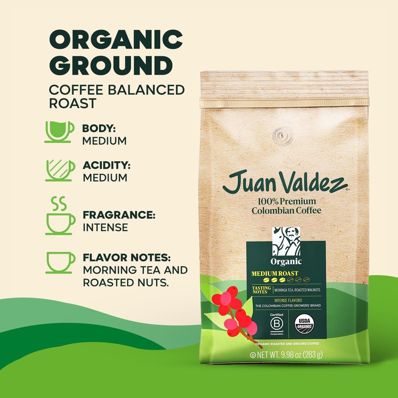 Juan Valdez Organic Ground Coffee - Balanced Roast | 100%