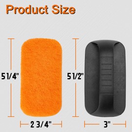 6-Piece Griddle Cleaning Kit for Blackstone, Grill Cleaner Scouring Pads - 5 Scrubber Pads and 1 Handle, Easy Cleaning on Hot or Cold Surfaces