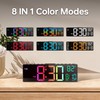 JALL 10.5'' Large Digital Alarm Clock with 8 RGB Colors,