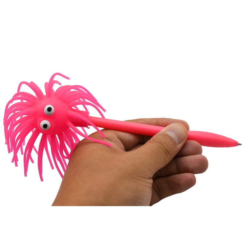 Lopenle 6 PCS Cute Sea Urchin Shaped Pens Soft Rubber