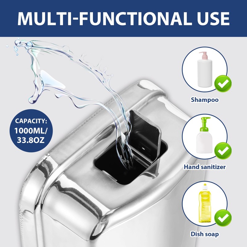 2 Pack Commercial Soap Dispenser Wall Mount, 1000ml/35 fl oz