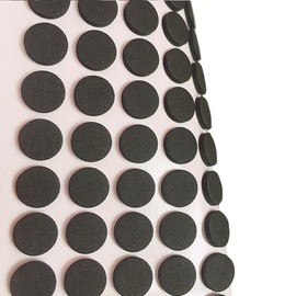 Self Stick Pads Mini Foam Felt Pads Protect Furniture Tabletop & Cabinet Drawer Bumpers (Black Φ 5/8" x 96 pcs)