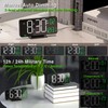 KOSUMOSU Digital Clock for Bedroom, 6.7in Black Alarm Clocks for