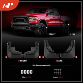 A-Premium Set of 4PCS Mud Flaps Splash Guards Mudguards Mudflaps Compatible with Ford EcoSport 2018 2019 2020 2021 2022 SUV, Front & Rear Driver and Passenger Side