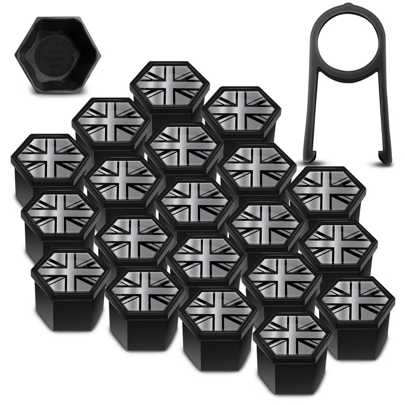 SkinoEu Wheel Nut Covers Bolts Caps Universal 17mm With Removal