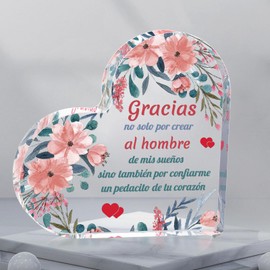 Hithespo Christmas Gifts for Mother in Law in Spanish, Gifts for Boyfriends Mom in Spanish Acrylic Plaque, Regalo Para La Mama de mi Novio, Regalo de cumpleaños Para La Mamá, Birthday Wedding Gifts