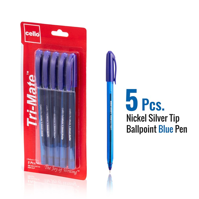 Cello Ballpoint Pens, Tri-Mate Medium Point Biros Multipack Pens |