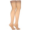 Truform Compression 8-15 mmHg Sheer Thigh High Stockings Beige, Medium,