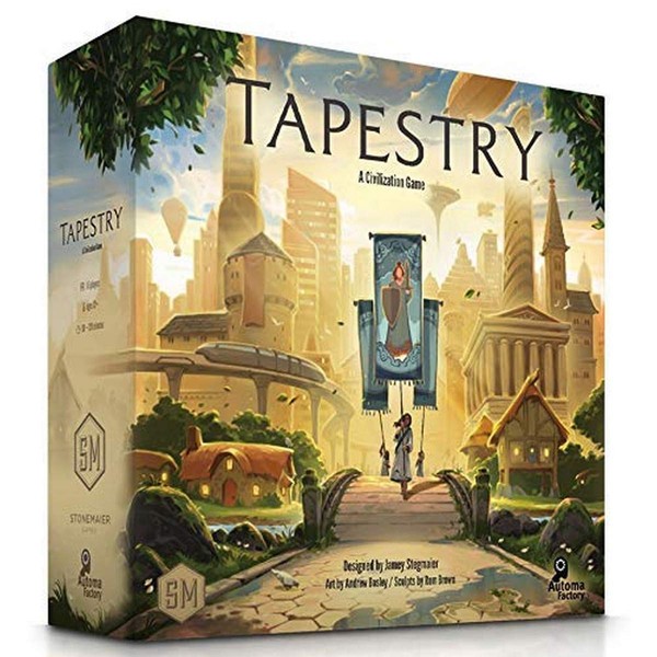 Stonemaier Games Tapestry Board Game - A Civilization Building Stonemaier Game with 18 Painted Landmark Miniatures for 1-5 Players, Ages 14+