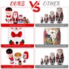 MAGICLULU 6pcs Matryoshka santa nesting dolls Christmas russian dolls animal