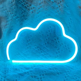 Cloud Neon Signs, LED Cloud Neon Light for Wall Decor, Battery or USB Powered Cloud Sign Shaped Decoration Wall Lights for Bedroom Aesthetic Teen Girl Kid Room Christmas Birthday Wedding Party