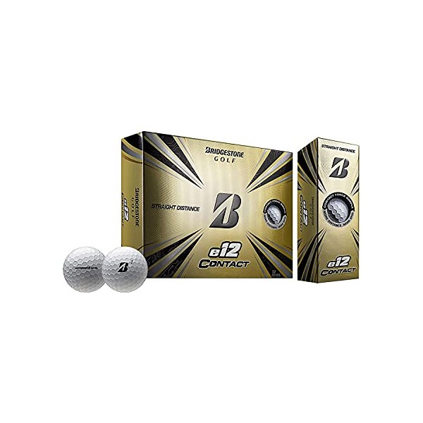 Bridgestone Golf e12 Contact White Golf Balls, 12 pack