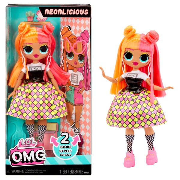 LOL Surprise OMG Fashion Doll - Neonlicious - With Numerous Surprises, Including Convertible Fashion and Fabulous Accessories - Ideal for Children from 4 Years