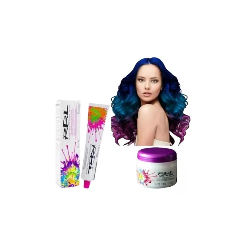 Hidracolor 3 Tintes Rbl Tonos Fantasía + Crema Aclaradora Pastelice