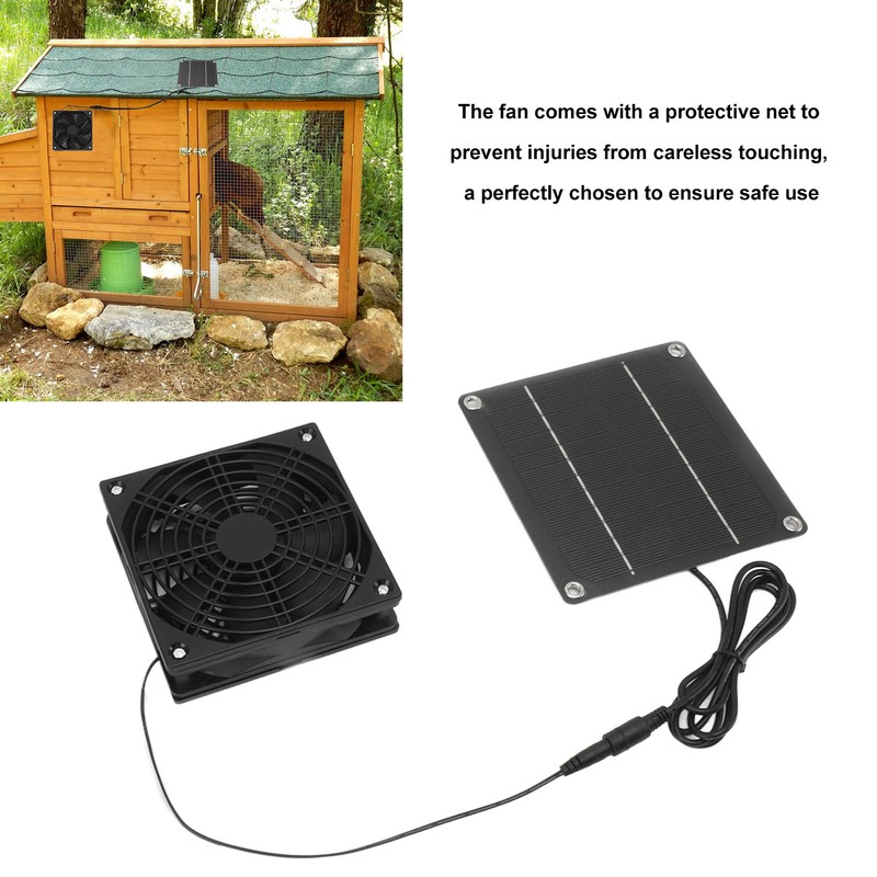 Solar Panel Fan Kit Monocrystalline Silicon 2200RPM Solar Exhaust Fan