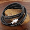 West Coast Jewelry Lord's Prayer Leather Wrap Bracelet - 7.5