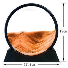 Vukayo Sand Picture Round Sand Art Decorative Art Indoor Sand Art Stylish Beautiful Unique Fashionable Healing Stylish Modern Gift Present Housewarming Gift Father's Day SH-01 (M, Gold)