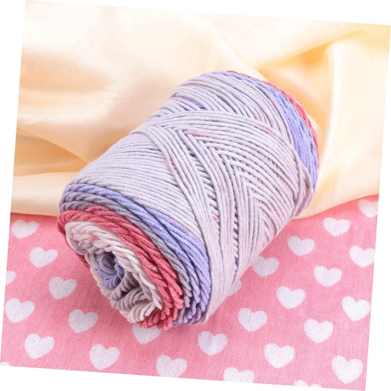 jojofuny 1 Roll Rainbow Colorful Knitting Woolen Yarn Ply Soft