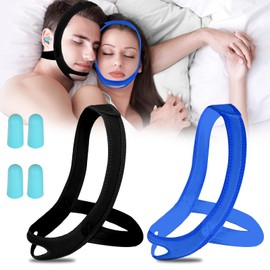 Snoring Chin Strap for Users, 2 Pack Adjustable Jaw Support Chin Strap to Keep Mouth Closed, Soft Snoring for Men Women, Lightweight Reusable, Snoring Dry Mouth, Comfort Fit Nighttime Sleeping Aid