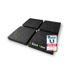 CLARE Premium Vibration Damper as Washing Machine Underlay & Vibration Damper, Non-Slip Pads 90 x 90 mm, Less Noise & Movement, Anti-Vibration Mat for Speakers, 3D Printers, Pack of 8, 10 mm
