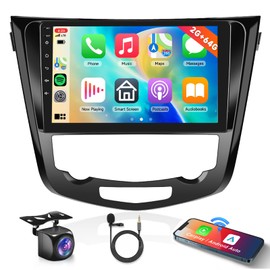 2G+64G Car Radio Stereo for Nissan Rogue/Rogue Sport 2014-2018, Wireless CarPlay/Android Auto 9 Inch HD Touch Screen Android 13 GPS WiFi Bluetooth HiFi Audio FM/RDS HD Backup Camera