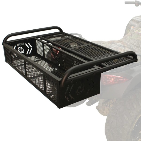 Kolpin 53350 ATV Rear Drop Rack Basket Convertible 3-in-1, Black, 43" l x 31" w x 10" h