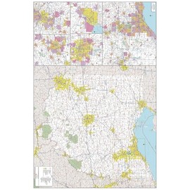MapSherpa: Ohio State Wall Map - Extra Large - 40 x 60 inch Poster - Front Lamination