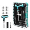 DNA MOTORING T-handle Screwdriver Set With Super Socket Fits Standard