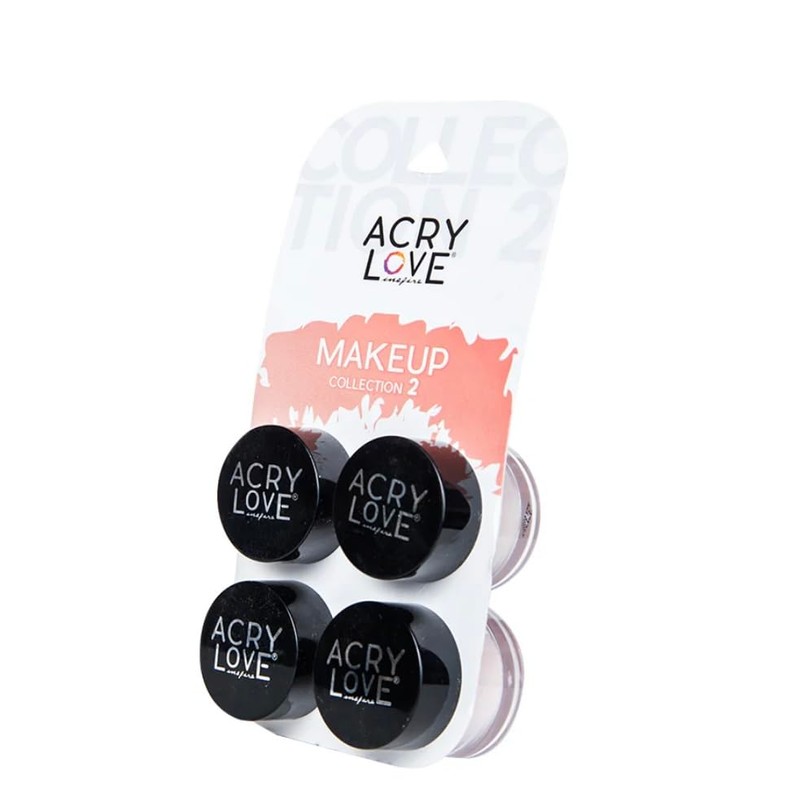 Acry Love Makeup Collection 4 Acrylic Powder Set, 4-Pack, Black