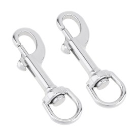 SecurityIng Diving Snap Hooks, Heavy Duty Stainless Steel 316 Marine Grade Scuba Diving Clip for Snap Bolt Trigger Chain Clip/Single Ended Trigger Clasp Pet Buckle (2)