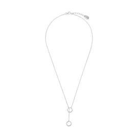 s.Oliver 2031420 Women's Necklace 925 Sterling Silver with Synthetic Zirconia 42 + 3 cm Silver Comes in Jewellery Gift Box, Sterling Silver, Synthetic zirconia.