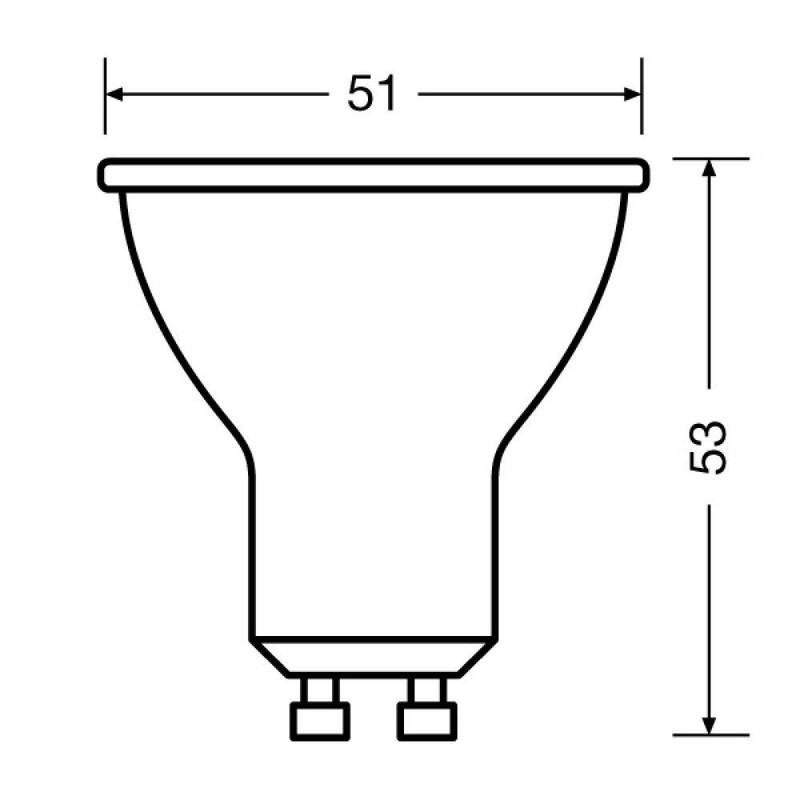 OSRAM PAR16 LED Reflector Lamp with GU10 Socket, Warm White