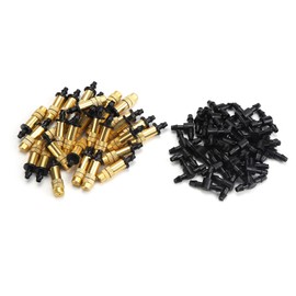 30Pcs Adjustable Copper Atomizing Nozzles with Tee Connectors Garden Cooling Irrigation Equipment