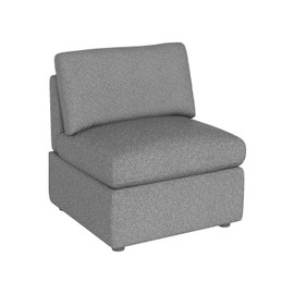 FDW Sofa Couch Deep Seat Sofa Couch 1-Seat Convertible Sofa Modular Sectional Sofa Couch for Living Room Bedroom Home Office (Gray)