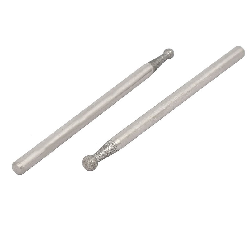 Sourcingmap 2.35mm Shank 2.5mm Dia Diamond Head Ball Shaped Grinding