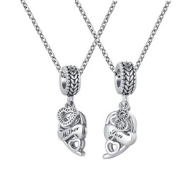 OutstandLong Mother Son Necklaces - 2PCS Mom Necklace from Son, Moms Daughter Infinitys for Mother's Day